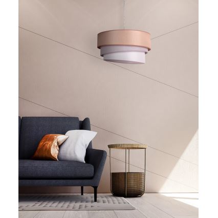 Duolla - Candeeiro suspenso TRIO 1xE27/40W/230V diâmetro 45 cm castanho/cinzento/prateado