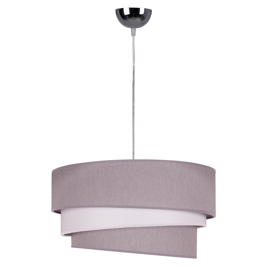 Duolla - Candeeiro suspenso TRIO 1xE27/40W/230V diâmetro 45 cm cinzento/branco