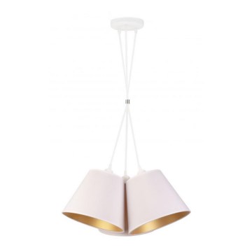 Duolla - Candeeiro suspenso TWIGGY 3xE27/40W/230V diâmetro 60 cm branco