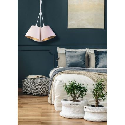 Duolla - Candeeiro suspenso TWIGGY 3xE27/40W/230V diâmetro 60 cm branco