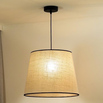 Duolla - Candeeiro suspenso YUTE 1xE27/15W/230V diâmetro 38 cm cinzento/preto