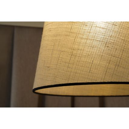 Duolla - Candeeiro suspenso YUTE 1xE27/15W/230V diâmetro 38 cm cinzento/preto