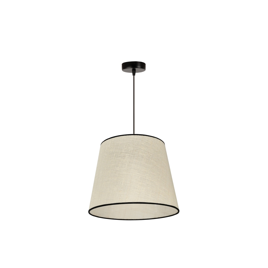 Duolla - Candeeiro suspenso YUTE 1xE27/15W/230V diâmetro 38 cm cinzento/preto