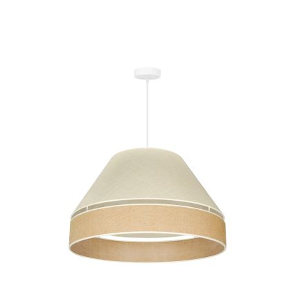 Duolla - Candeeiro suspenso YUTE AVIGNON 1xE27/15W/230V diâmetro 60 cm cinzento/castanho