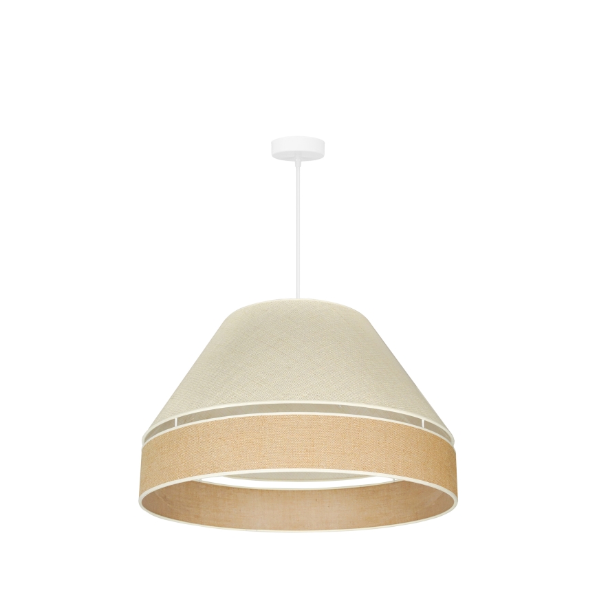 Duolla - Candeeiro suspenso YUTE AVIGNON 1xE27/15W/230V diâmetro 60 cm cinzento/castanho