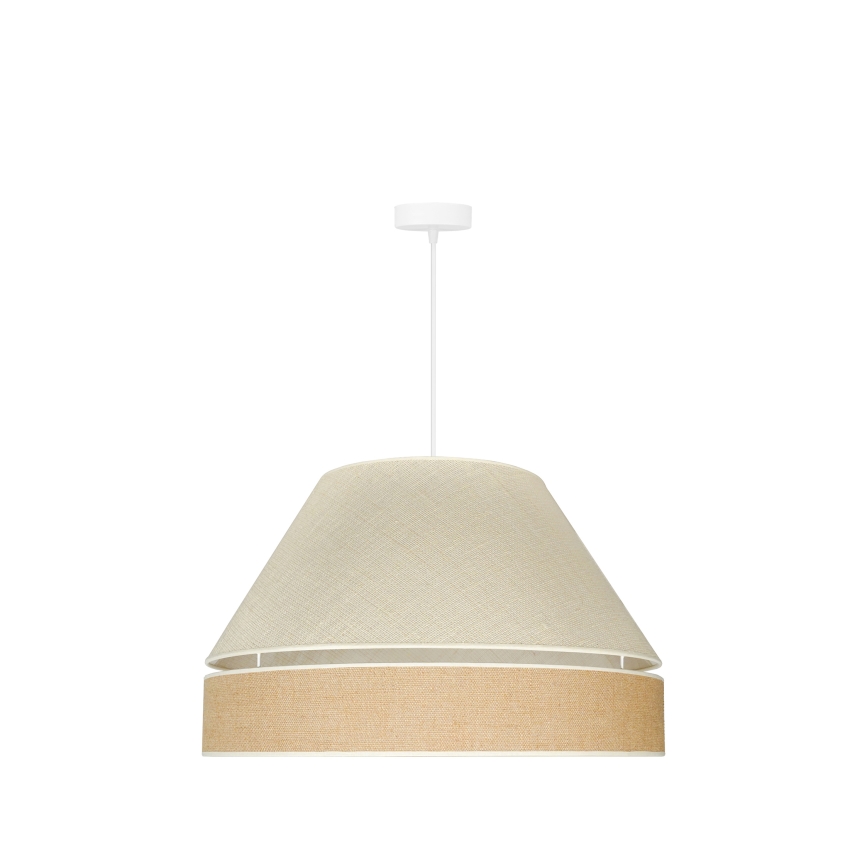 Duolla - Candeeiro suspenso YUTE AVIGNON 1xE27/15W/230V diâmetro 60 cm cinzento/castanho