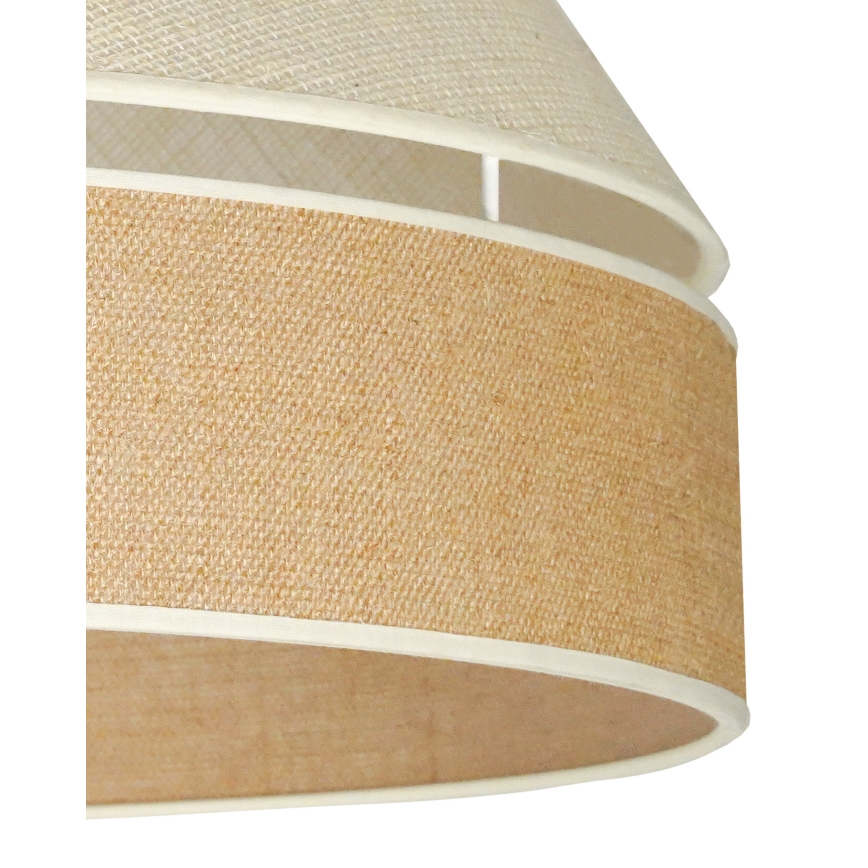 Duolla - Candeeiro suspenso YUTE AVIGNON 1xE27/15W/230V diâmetro 60 cm cinzento/castanho