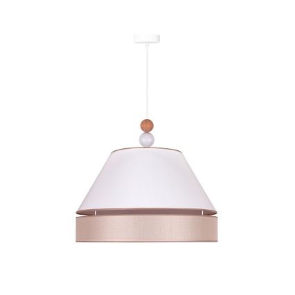 Duolla - Candelabro suspenso AVIGNON 1xE27/15W/230V diâmetro 50 cm branco/bege
