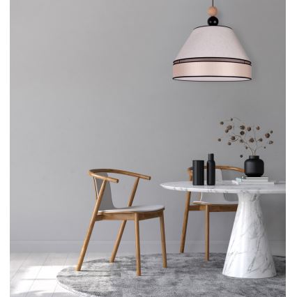 Duolla - Candelabro suspenso AVIGNON 1xE27/15W/230V diâmetro 60 cm bege