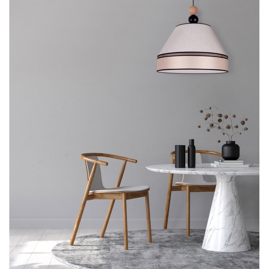 Duolla - Candelabro suspenso AVIGNON 1xE27/15W/230V diâmetro 60 cm bege