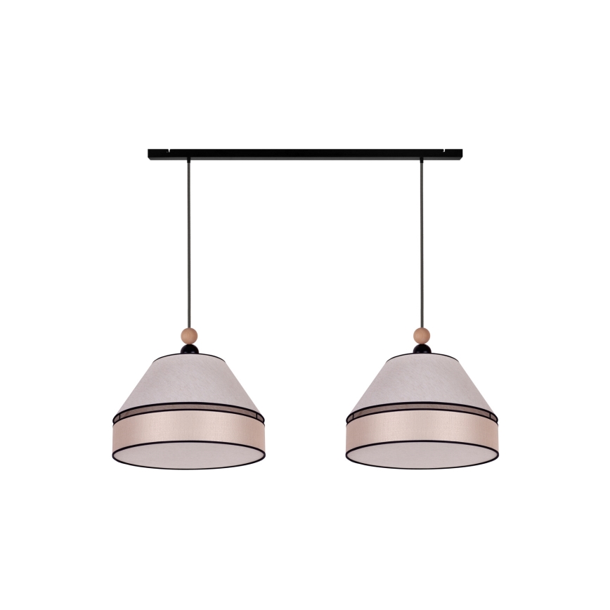 Duolla - Candelabro suspenso AVIGNON 2xE27/15W/230V bege