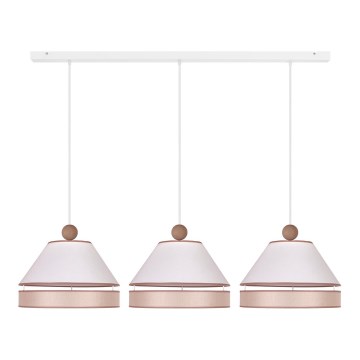 Duolla - Candelabro suspenso AVIGNON 3xE27/15W/230V branco/bege