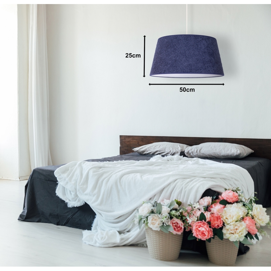 Duolla - Candelabro suspenso BOUCLE 1xE27/15W/230V diâmetro 50 cm azul