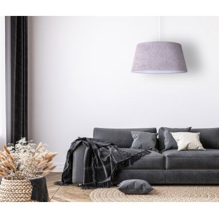 Duolla - Candelabro suspenso BOUCLE 1xE27/15W/230V diâmetro 50 cm cinzento