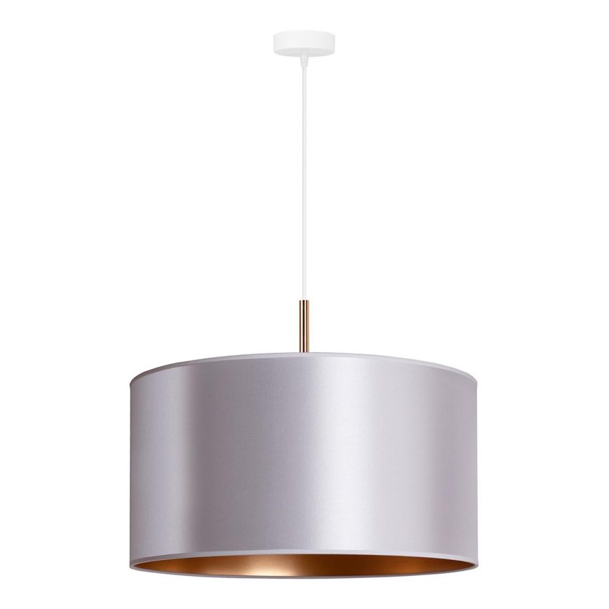 Duolla - Candelabro suspenso CANNES 1xE27/15W/230V diâmetro 45 cm prateado/cobre
