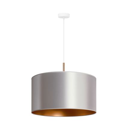 Duolla - Candelabro suspenso CANNES 1xE27/15W/230V diâmetro 45 cm prateado/cobre