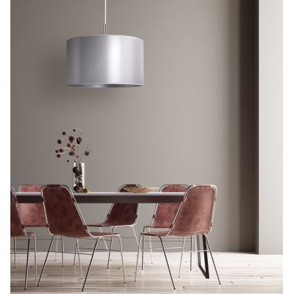 Duolla - Candelabro suspenso CANNES 1xE27/15W/230V diâmetro 50 cm prateado