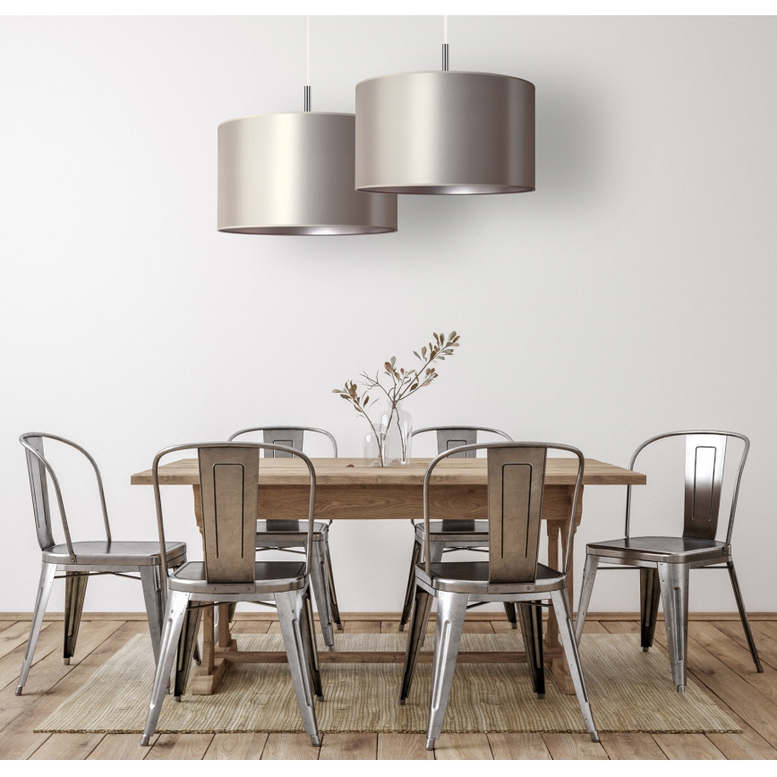 Duolla - Candelabro suspenso CANNES 1xE27/15W/230V diâmetro 50 cm prateado