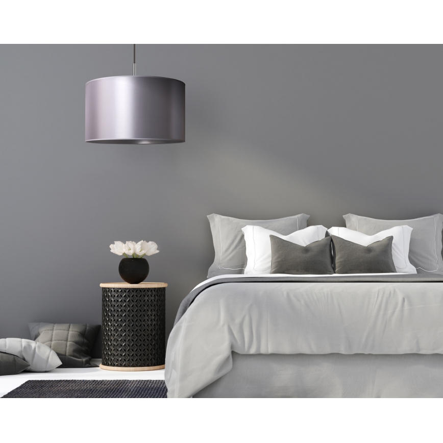 Duolla - Candelabro suspenso CANNES 1xE27/15W/230V diâmetro 50 cm prateado