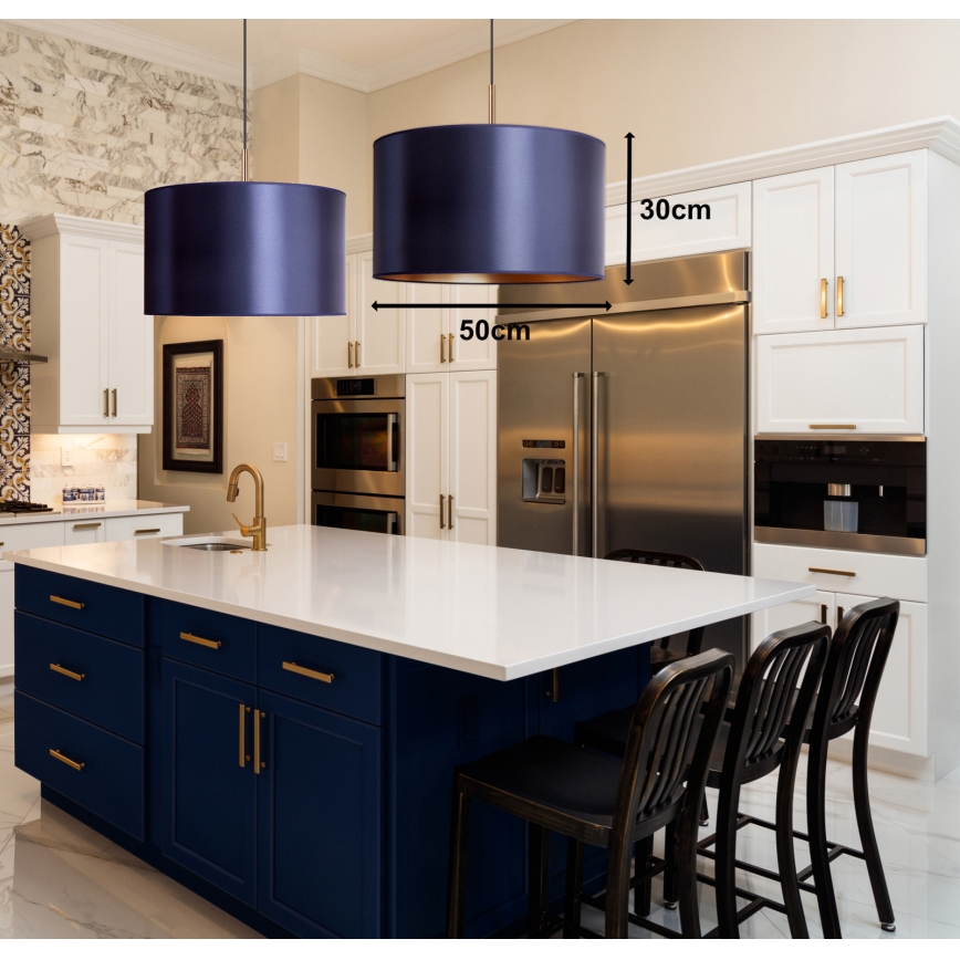 Duolla - Candelabro suspenso CANNES 1xE27/15W/230V diâmetro 50 cm preto/cobre