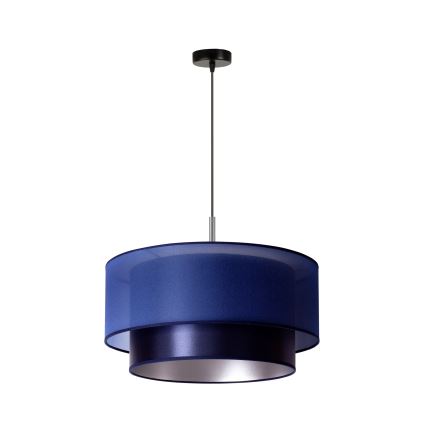 Duolla - Candelabro suspenso NANTES 1xE27/15W/230V diâmetro 45 cm azul/prateado