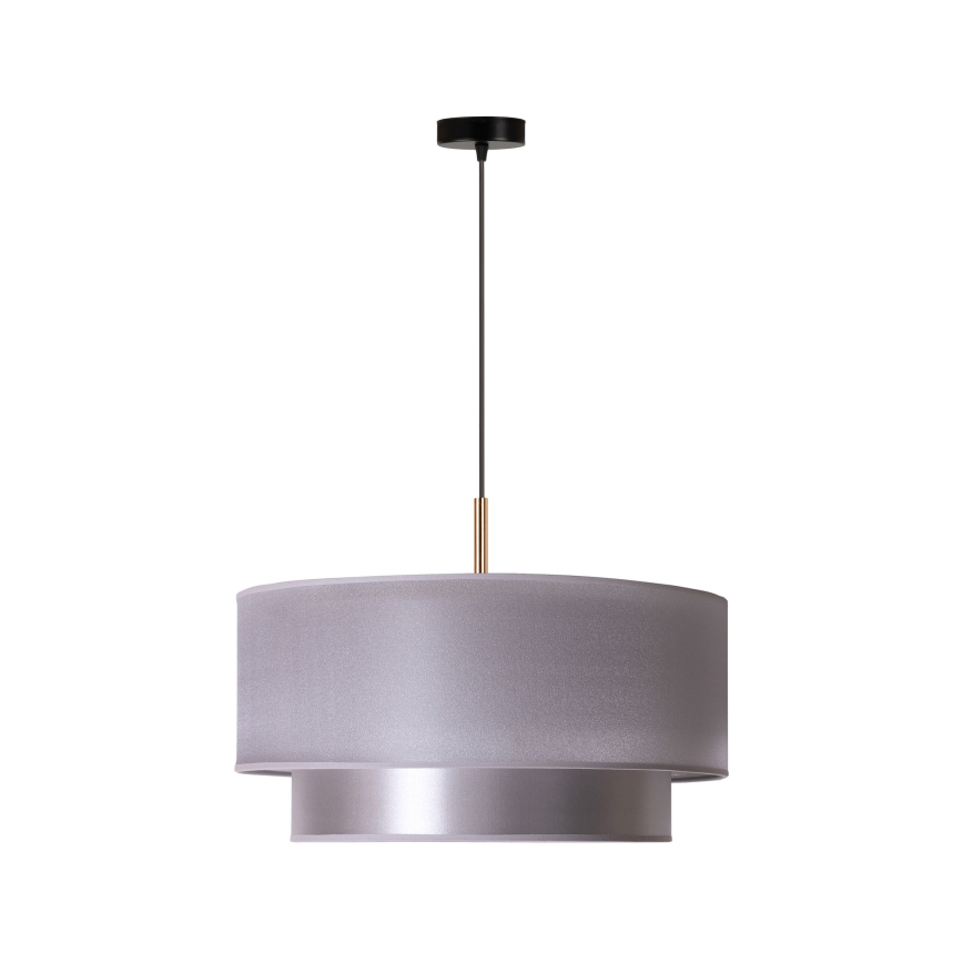 Duolla - Candelabro suspenso NANTES 1xE27/15W/230V diâmetro 45 cm prateado/cobre