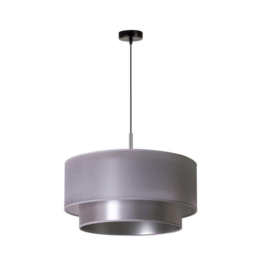 Duolla - Candelabro suspenso NANTES 1xE27/15W/230V diâmetro 45 cm prateado