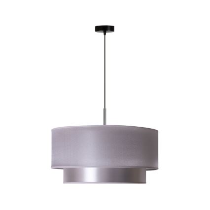 Duolla - Candelabro suspenso NANTES 1xE27/15W/230V diâmetro 45 cm prateado