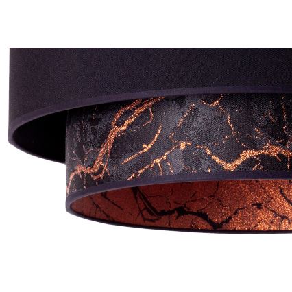 Duolla - Candelabro suspenso NANTES 1xE27/15W/230V diâmetro 45 cm preto/cobre