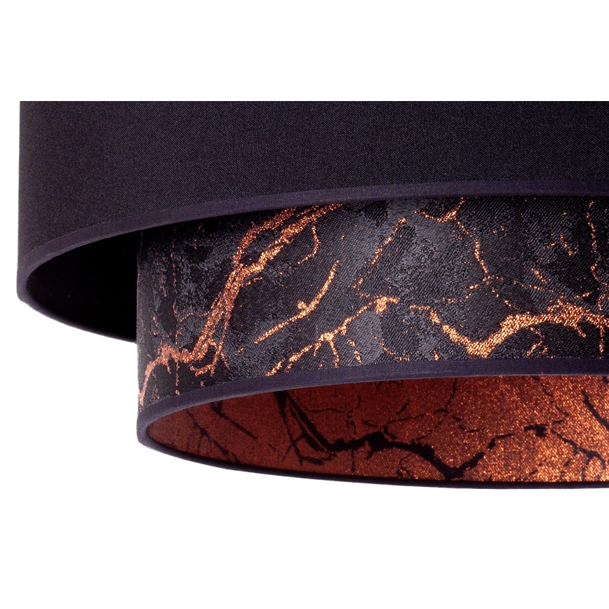 Duolla - Candelabro suspenso NANTES 1xE27/15W/230V diâmetro 45 cm preto/cobre