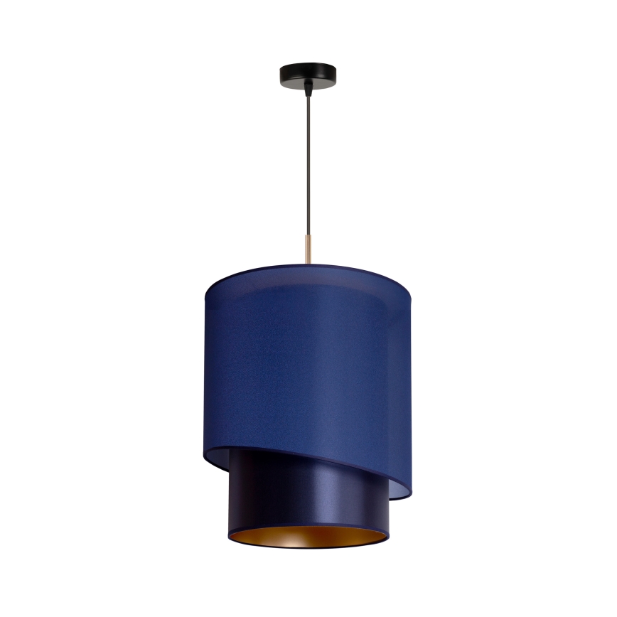Duolla - Candelabro suspenso PARIS 1xE27/15W/230V diâmetro 40 cm azul/dourado