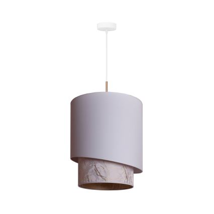 Duolla - Candelabro suspenso PARIS 1xE27/15W/230V diâmetro 40 cm branco/bege