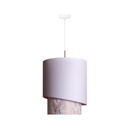 Duolla - Candelabro suspenso PARIS 1xE27/15W/230V diâmetro 40 cm branco/bege