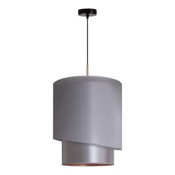 Duolla - Candelabro suspenso PARIS 1xE27/15W/230V diâmetro 40 cm prateado/dourado