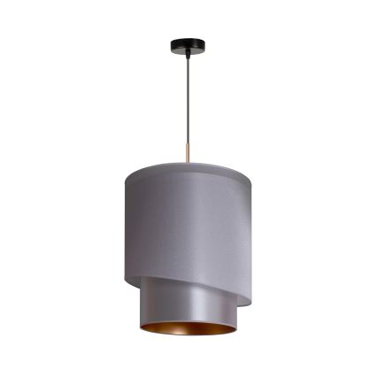 Duolla - Candelabro suspenso PARIS 1xE27/15W/230V diâmetro 40 cm prateado/dourado