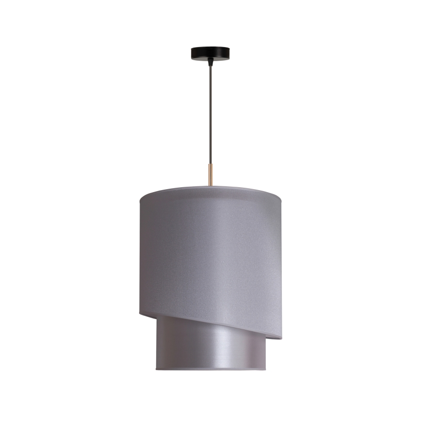 Duolla - Candelabro suspenso PARIS 1xE27/15W/230V diâmetro 40 cm prateado/dourado