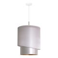 Duolla - Candelabro suspenso PARIS 1xE27/15W/230V diâmetro 40 cm prateado/dourado
