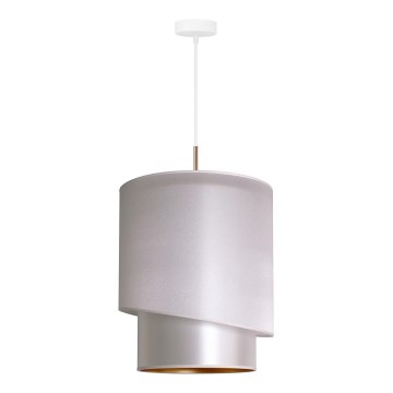Duolla - Candelabro suspenso PARIS 1xE27/15W/230V diâmetro 40 cm prateado/dourado
