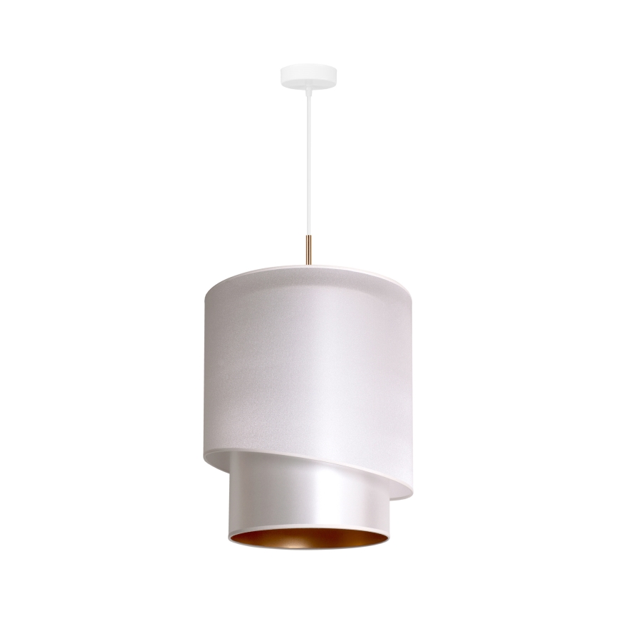 Duolla - Candelabro suspenso PARIS 1xE27/15W/230V diâmetro 40 cm prateado/dourado