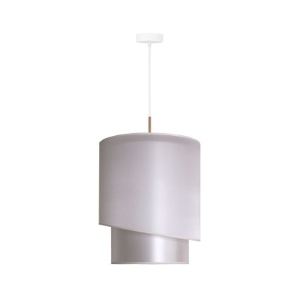 Duolla - Candelabro suspenso PARIS 1xE27/15W/230V diâmetro 40 cm prateado/dourado