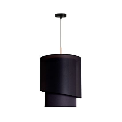 Duolla - Candelabro suspenso PARIS 1xE27/15W/230V diâmetro 40 cm preto/dourado
