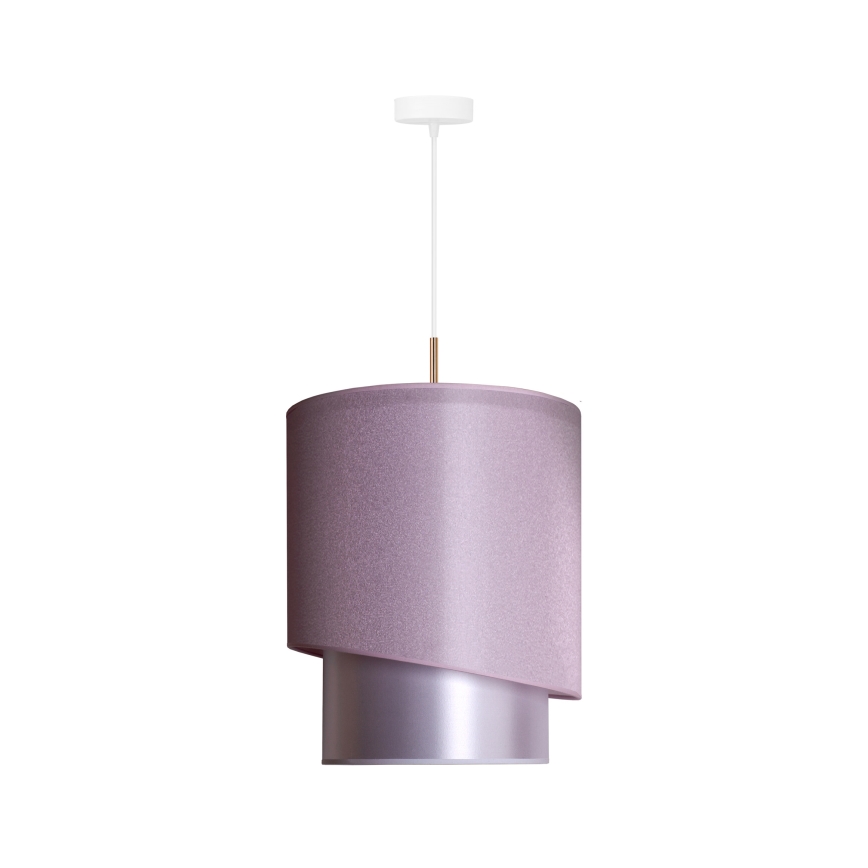 Duolla - Candelabro suspenso PARIS 1xE27/15W/230V diâmetro 40 cm rosa/prateado/cobre