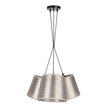 Duolla - Candelabro suspenso ROSSA 3xE27/40W/230V prateado