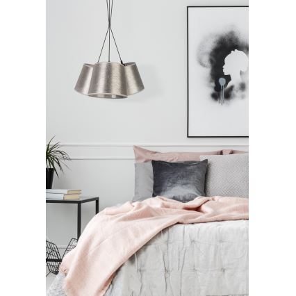 Duolla - Candelabro suspenso ROSSA 3xE27/40W/230V prateado