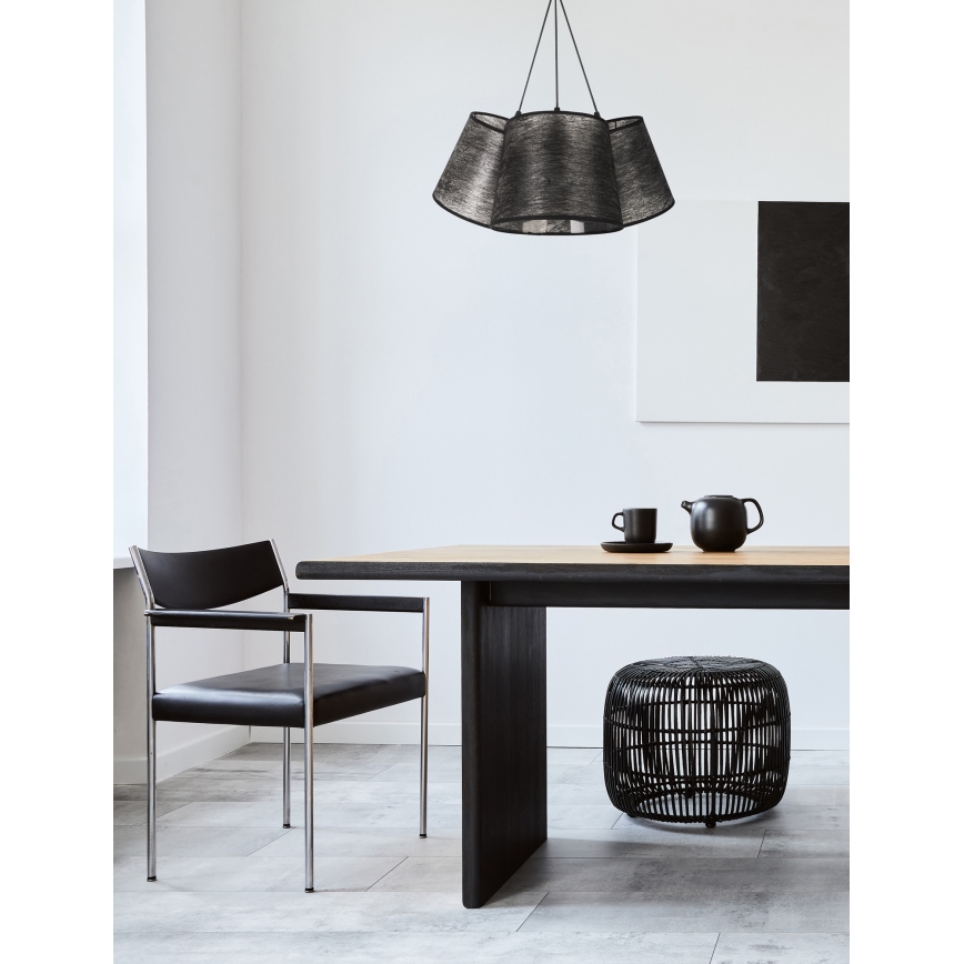 Duolla - Candelabro suspenso ROSSA 3xE27/40W/230V preto