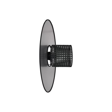 Duolla - Iluminação de parede TOKYO RATTAN 1xE27/15W/230V diâmetro 50 cm prateado/preto