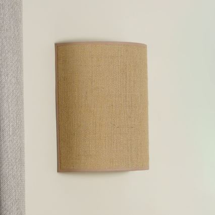 Duolla - Iluminação de parede YUTE 1xE27/15W/230V diâmetro 20 cm castanho