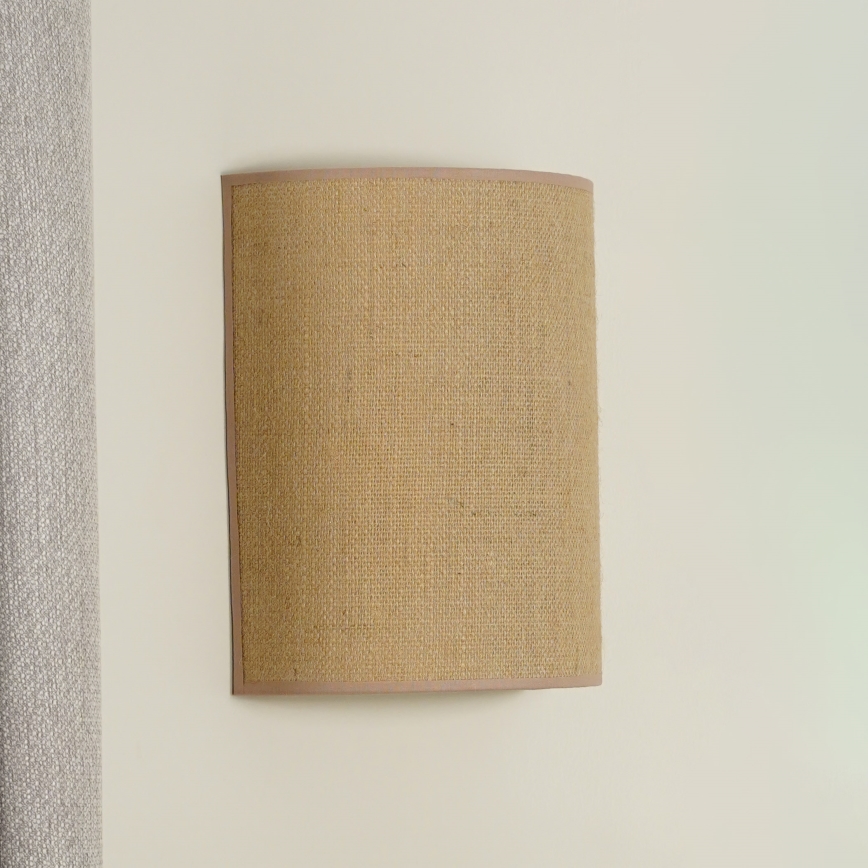 Duolla - Iluminação de parede YUTE 1xE27/15W/230V diâmetro 20 cm castanho