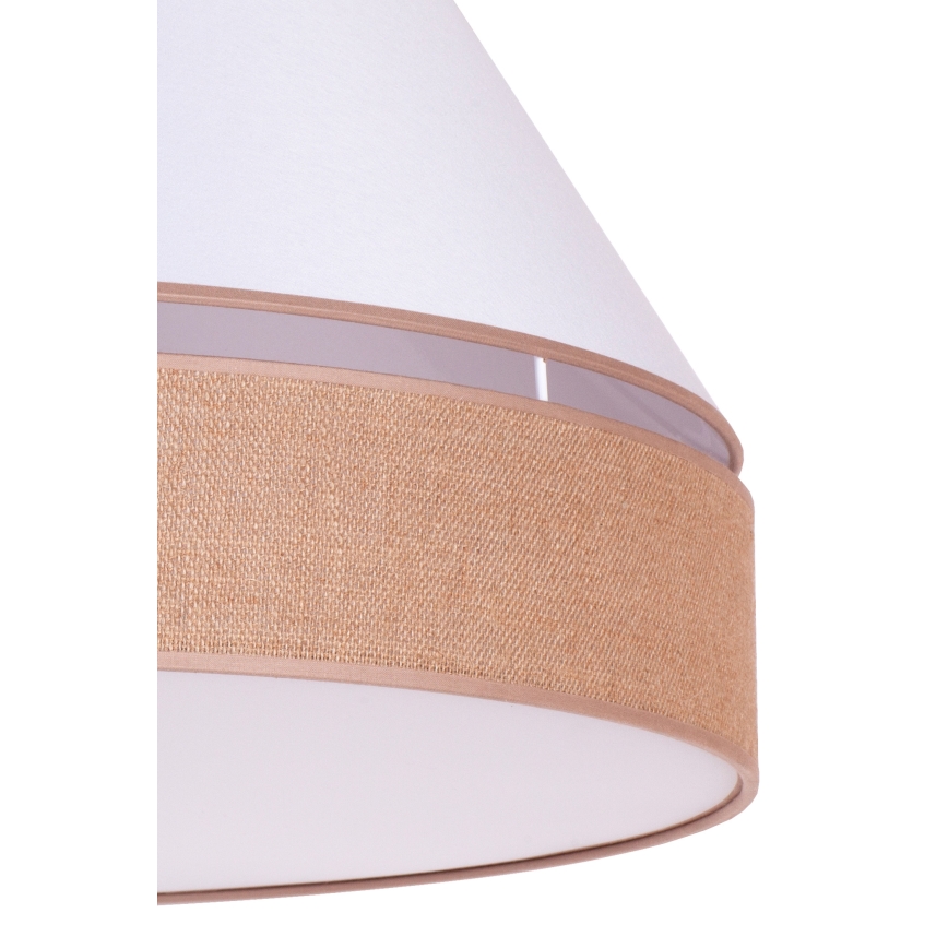 Duolla - Iluminação de teto AVIGNON 1xE27/15W/230V diâmetro 50 cm branco/castanho