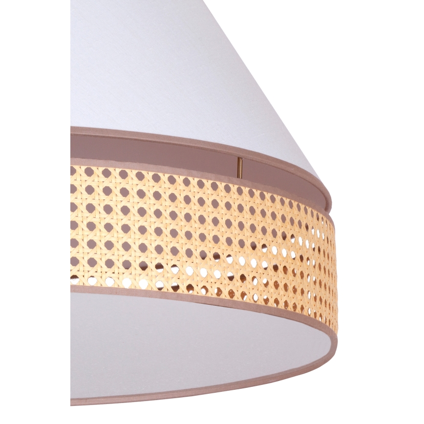 Duolla - Iluminação de teto AVIGNON 1xE27/15W/230V diâmetro 50 cm branco/vime